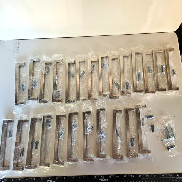 Ravinte 30 Pack 5 Inch Kitchen Square Cabinet Handles Brushed Nickel Drawer Pull - Picture 6 of 9